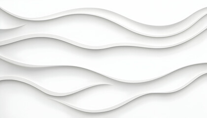 Obraz premium White fluid wave pattern ideal for digital backgrounds, banners, and presentations. Generative AI