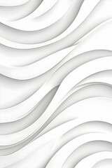 Obraz premium White flowing curve pattern, abstract wavy background, ideal for modern designs. Generative AI