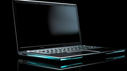 sleek computer black background