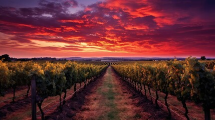 Naklejka premium sungrapevines white and red wine