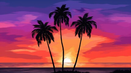 sky palm tree clipart