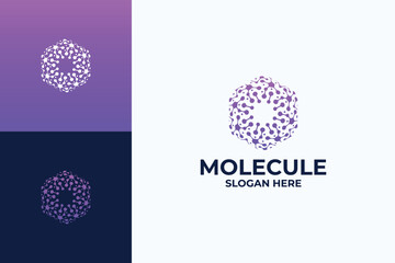 Abstract Molecule Nanotechnology Logo Design Template