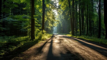 Obraz premium shadows road with sky