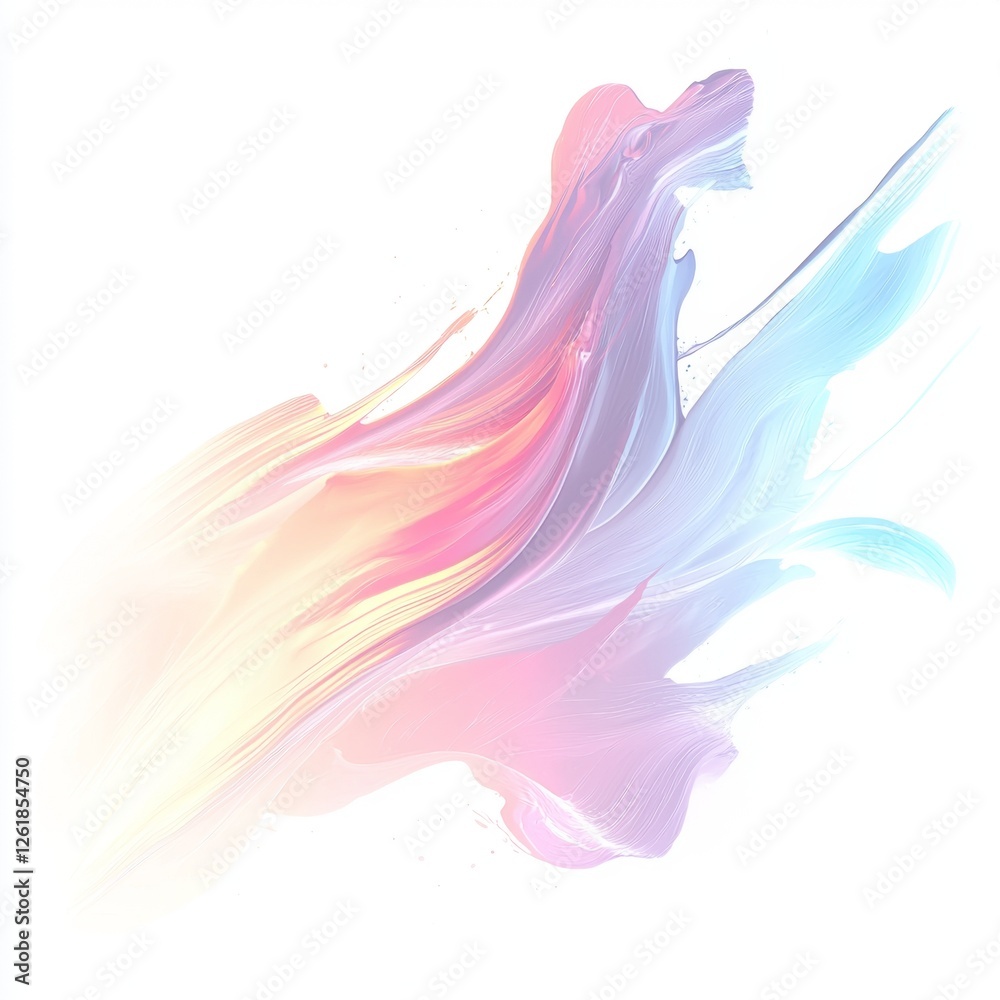 Wall mural abstract pastel swirl of colors creating a soft and dreamy visual effect on a white background for a