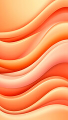 Fototapeta premium Abstract wavy layers of peach and orange gradient for website backgrounds. Generative AI