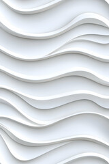 Obraz premium Abstract white curved lines pattern background for modern design wall panel use. Generative AI