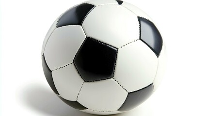 Fototapeta premium Classic Black and White Soccer Ball: A timeless image representing the beautiful game, teamwork, and the thrill of competition.