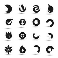 Set collection icon brand identity Abstract design concept creative company logo design ideas vector