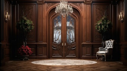 entrance door with sidelights