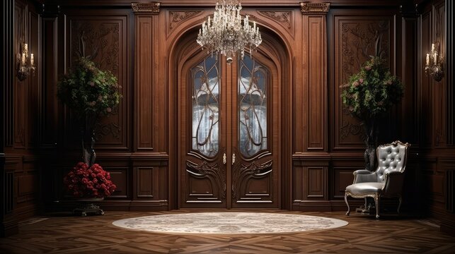 entrance door with sidelights