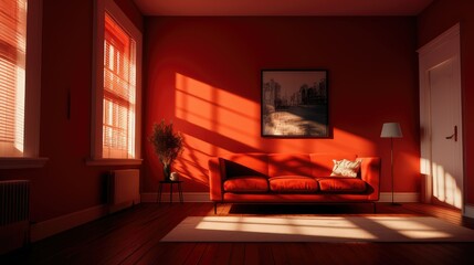cozy blurred red interior