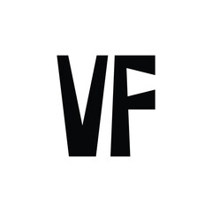 VF monogram logo design letter text name symbol monochrome logotype alphabet character simple logo