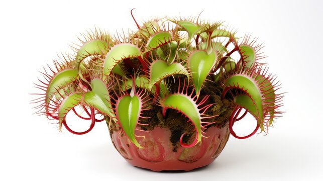plant venus flytrap white background