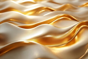Obraz premium Abstract gold lines, fluid design, 3d render, Generative AI