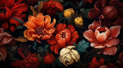 Fototapeta premium bold spring floral pattern