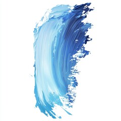 Abstract Blue Brush Stroke Design on White Background for Artistic and Creative Projects