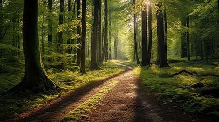 Fototapeta premium path wooded scene