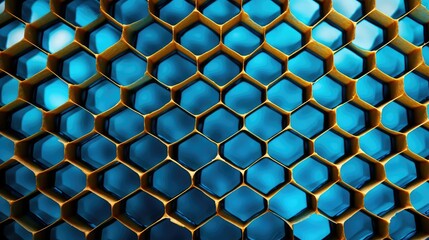 mesmerizing blue honeycomb