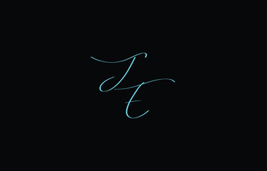 A minimal yet stylish depiction of white cursive lettering forming JE on a dark background, symbolizing elegance and simplicity.
