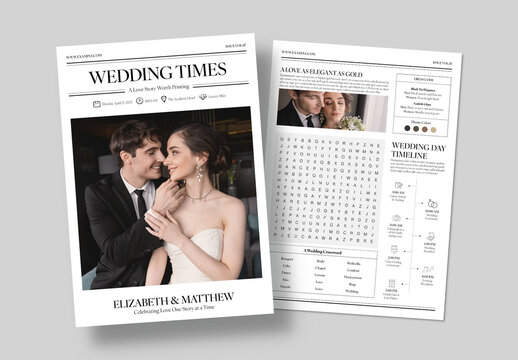 Wedding Newspaper Flyer Template