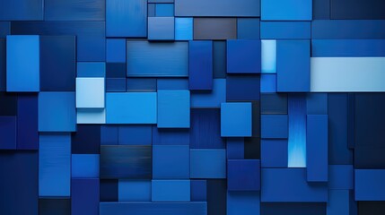 geometric blue painting