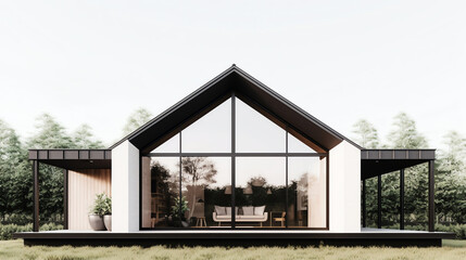 Obraz premium Modern Minimalist Home Exterior