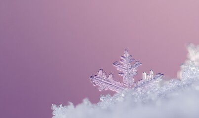 snowflakes, purple background, Generative AI