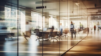Fototapeta premium background blurred office interiors