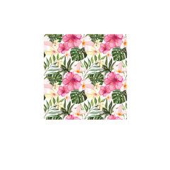 Tropical flower leafs seamless pattern vector prints
