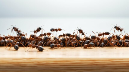 Obraz premium crumbs ants in kitchen