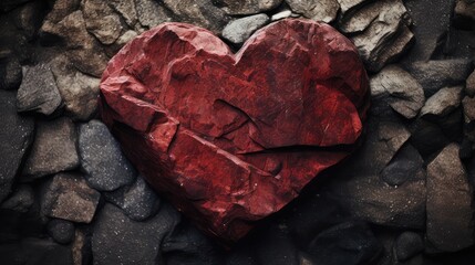 Obraz premium rustic textured heart