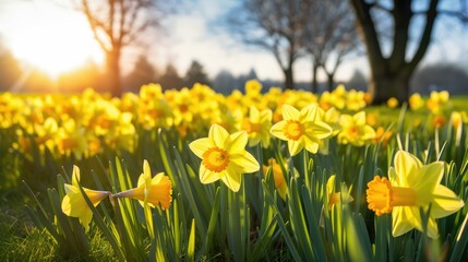 Obraz premium sunshine spring plants