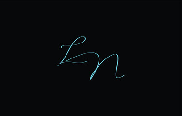 A minimal yet stylish depiction of white cursive lettering forming LN on a dark background, symbolizing elegance and simplicity.