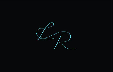 A minimal yet stylish depiction of white cursive lettering forming LR on a dark background, symbolizing elegance and simplicity.