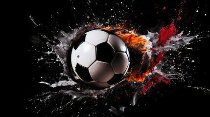 Fototapeta premium ball black paint splatter