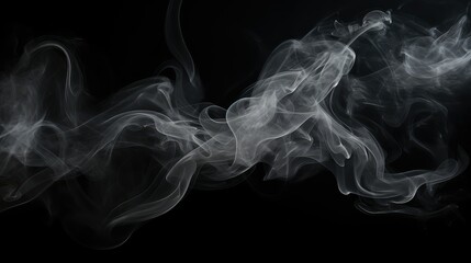 plume smoke on black