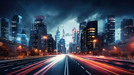 neon road horizon