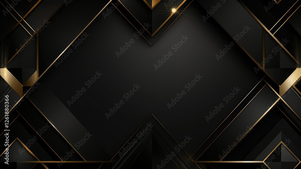 Wall mural elegance black and gold luxury background