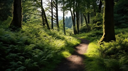 Obraz premium wildflowers wooded landscape