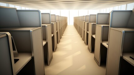 organization office cubicles