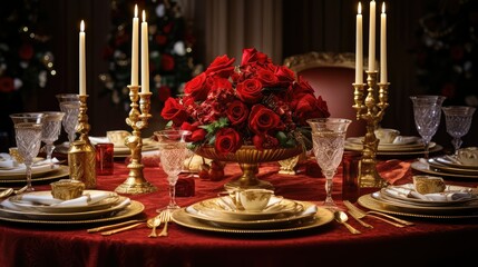 holiday gold red christmas