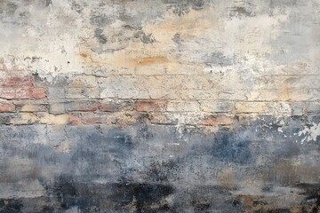 Obraz premium Aged brick wall with weathered paint