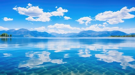 Obraz premium reflection natural blue sky