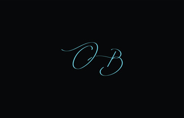 A minimal yet stylish depiction of white cursive lettering forming OB on a dark background, symbolizing elegance and simplicity.