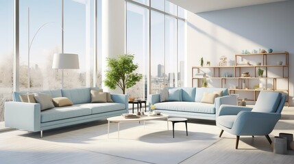Fototapeta premium modern light blue and gray