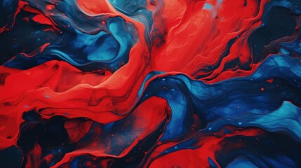 Obraz premium colors red blue paint