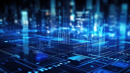 futuristic blue business abstract