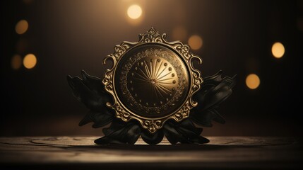 recognition black and gold badge