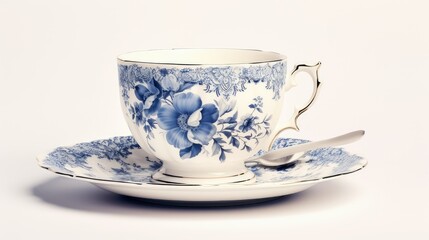 delicate blue and white floral