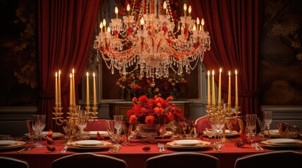 ceiling red and gold elegant background